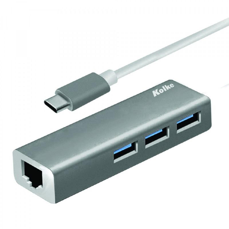 Hub USB c 1 RJ45 + 3 USB 3.0